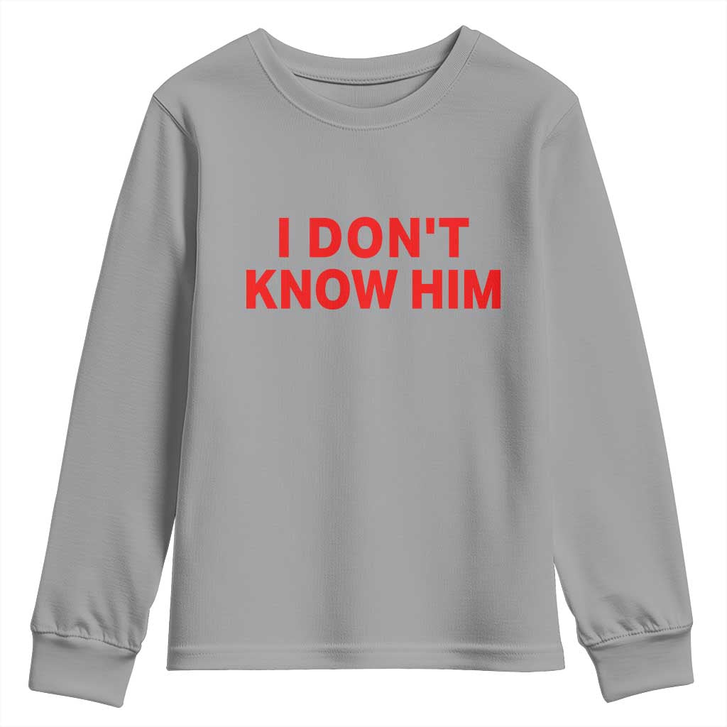 Funny Couple Matching Youth Sweatshirt I Don't Know Him Couples She's My Soulmate - Wonder Print Shop
