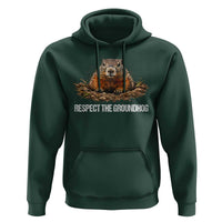 Respect The Groundhog Hoodie Funny Woodchuck - Wonder Print Shop