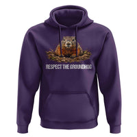 Respect The Groundhog Hoodie Funny Woodchuck - Wonder Print Shop