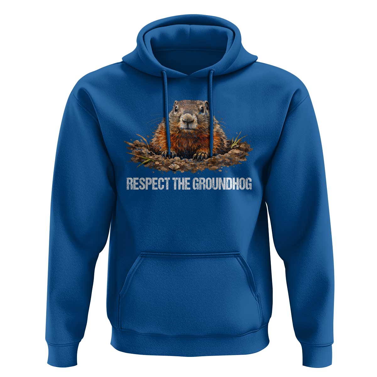 Respect The Groundhog Hoodie Funny Woodchuck - Wonder Print Shop