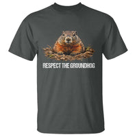 Respect The Groundhog T Shirt Funny Woodchuck - Wonder Print Shop