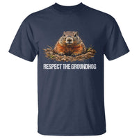 Respect The Groundhog T Shirt Funny Woodchuck - Wonder Print Shop