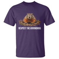 Respect The Groundhog T Shirt Funny Woodchuck - Wonder Print Shop