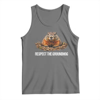 Respect The Groundhog Tank Top Funny Woodchuck - Wonder Print Shop
