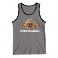 Respect The Groundhog Tank Top Funny Woodchuck - Wonder Print Shop