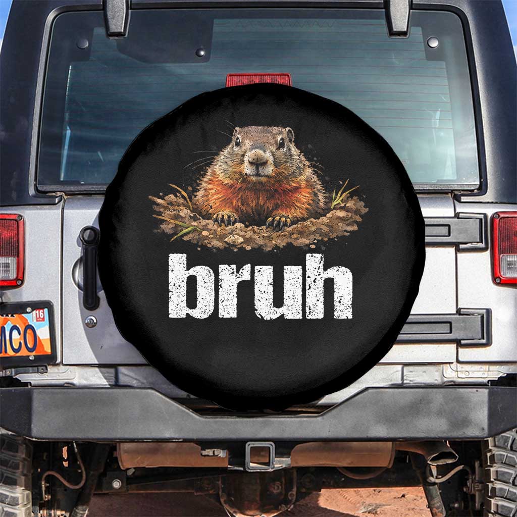 Funny Groundhog Spare Tire Cover Ground Hog Meme Lover Bruh Groundhog Day - Wonder Print Shop