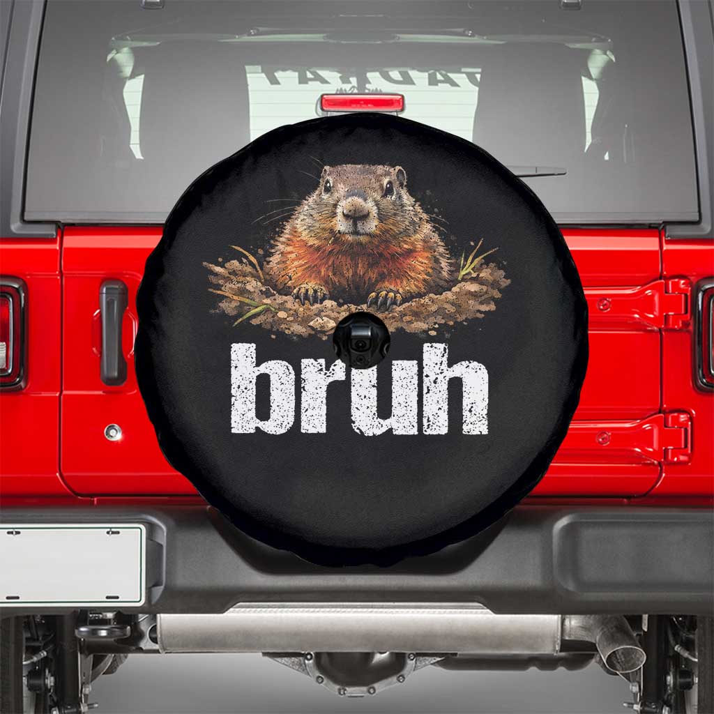 Funny Groundhog Spare Tire Cover Ground Hog Meme Lover Bruh Groundhog Day - Wonder Print Shop