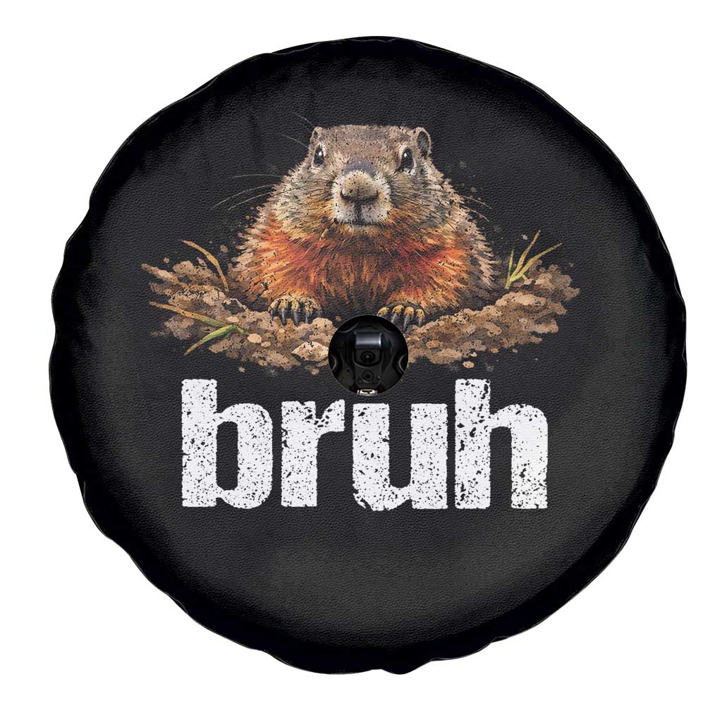 Funny Groundhog Spare Tire Cover Ground Hog Meme Lover Bruh Groundhog Day - Wonder Print Shop