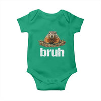 Funny Groundhog Baby Onesie Ground Hog Meme Lover Bruh Groundhog Day - Wonder Print Shop