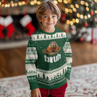 Funny Groundhog Ugly Christmas Sweater Ground Hog Meme Lover Bruh Groundhog Day - Wonder Print Shop