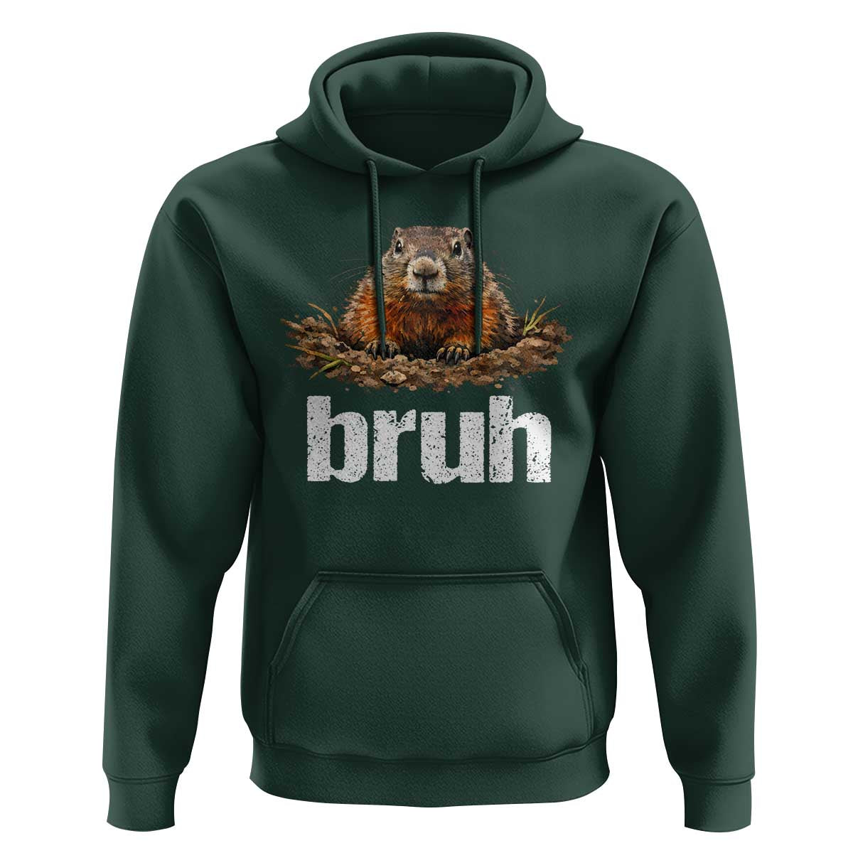 Funny Groundhog Hoodie Ground Hog Meme Lover Bruh Groundhog Day - Wonder Print Shop