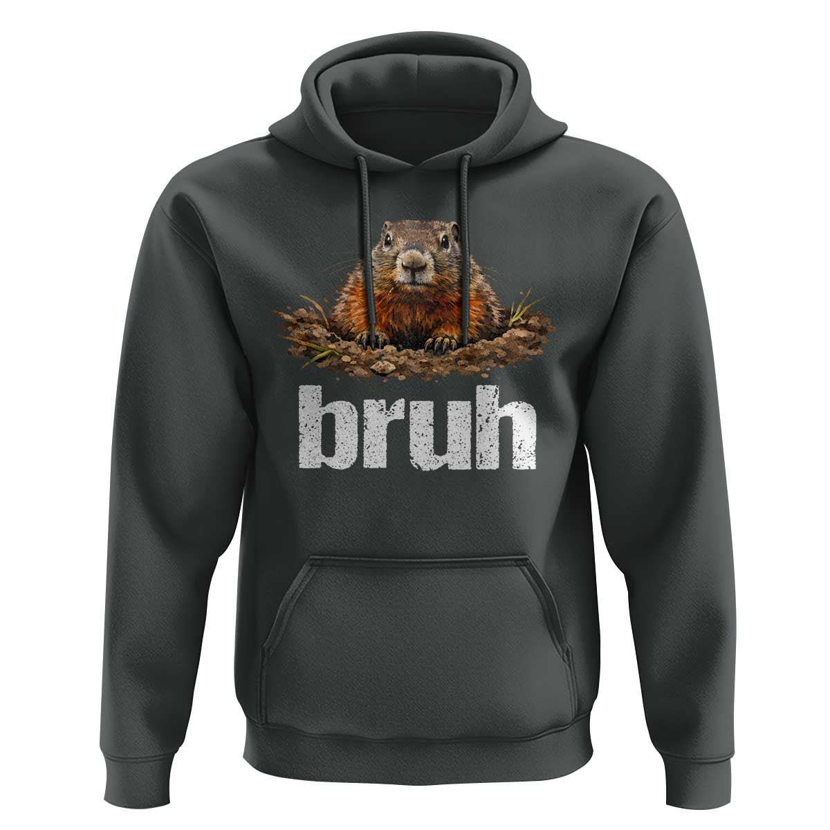 Funny Groundhog Hoodie Ground Hog Meme Lover Bruh Groundhog Day - Wonder Print Shop