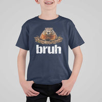 Funny Groundhog T Shirt For Kid Ground Hog Meme Lover Bruh Groundhog Day - Wonder Print Shop