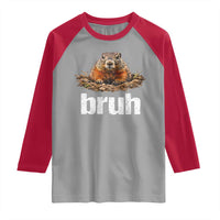 Funny Groundhog Raglan Shirt Ground Hog Meme Lover Bruh Groundhog Day - Wonder Print Shop