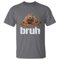 Funny Groundhog T Shirt Ground Hog Meme Lover Bruh Groundhog Day - Wonder Print Shop