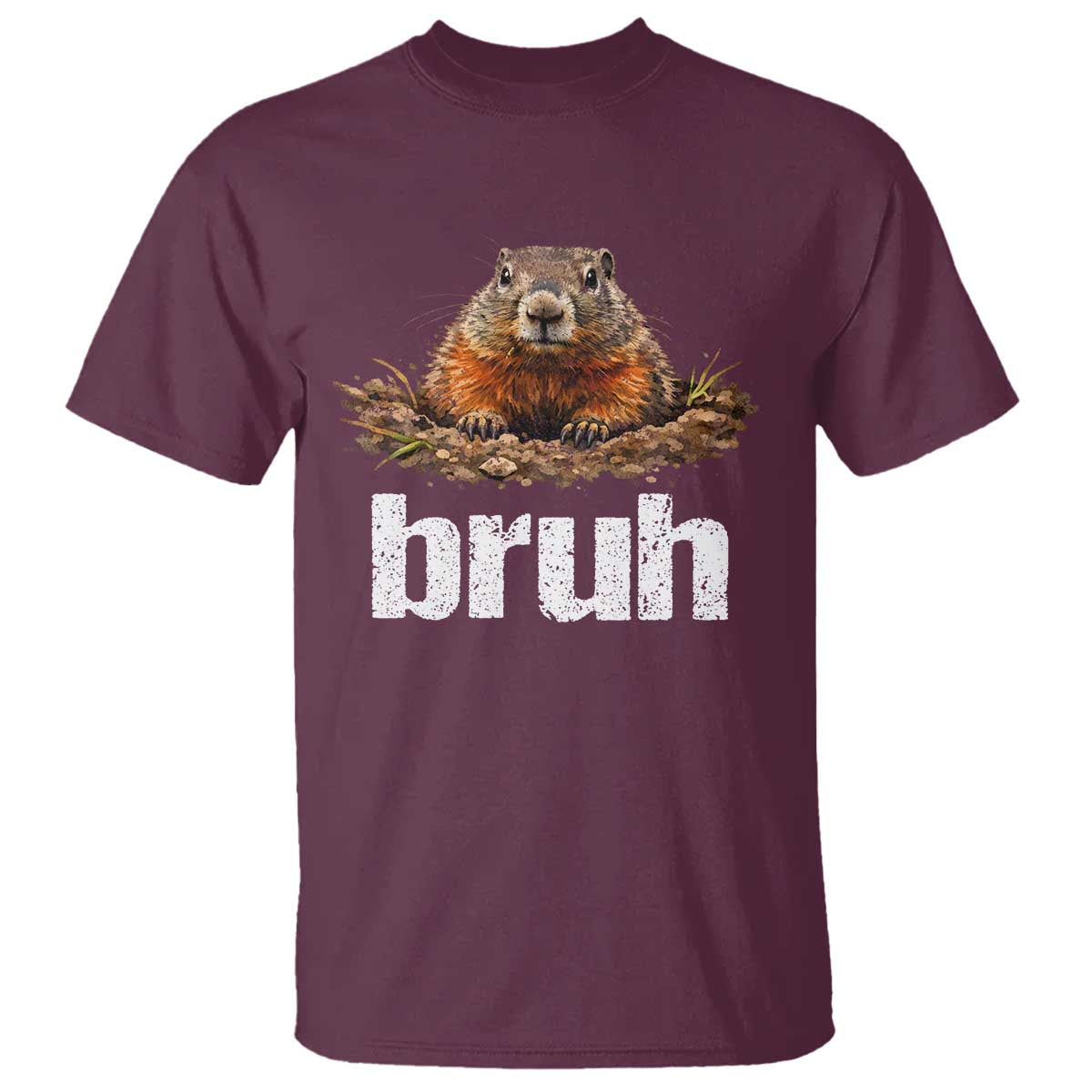 Funny Groundhog T Shirt Ground Hog Meme Lover Bruh Groundhog Day - Wonder Print Shop
