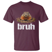 Funny Groundhog T Shirt Ground Hog Meme Lover Bruh Groundhog Day - Wonder Print Shop