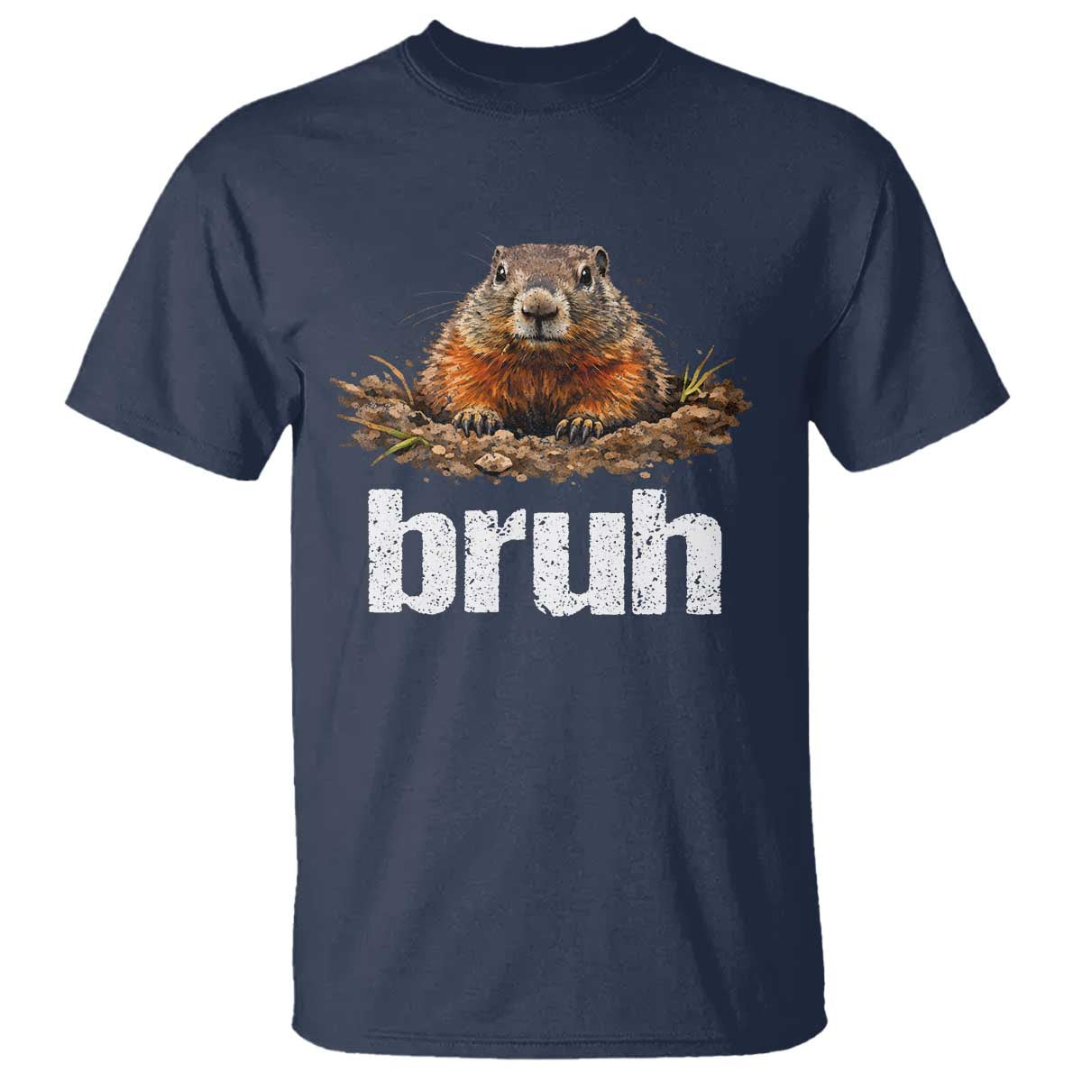 Funny Groundhog T Shirt Ground Hog Meme Lover Bruh Groundhog Day - Wonder Print Shop