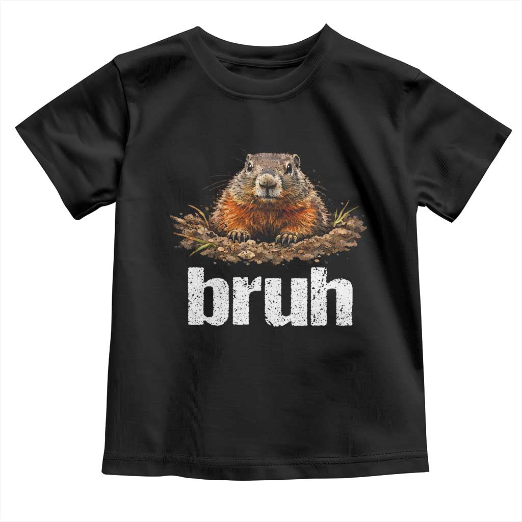 Funny Groundhog Toddler T Shirt Ground Hog Meme Lover Bruh Groundhog Day - Wonder Print Shop