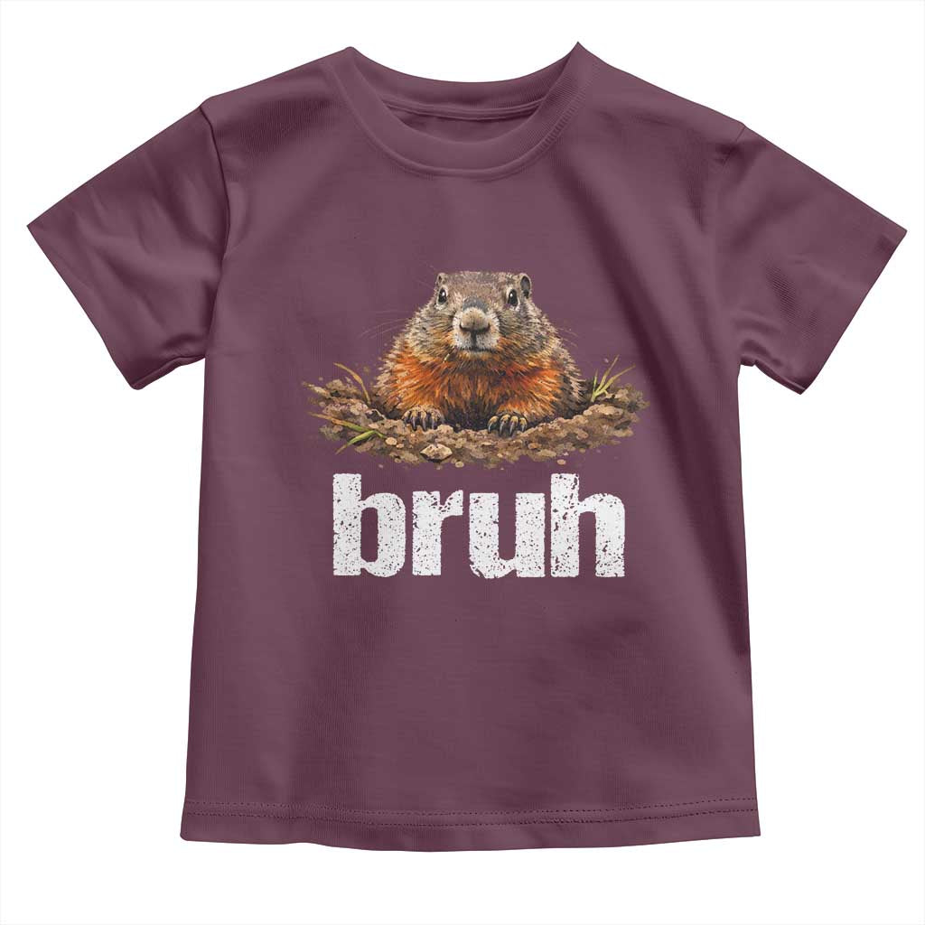 Funny Groundhog Toddler T Shirt Ground Hog Meme Lover Bruh Groundhog Day - Wonder Print Shop
