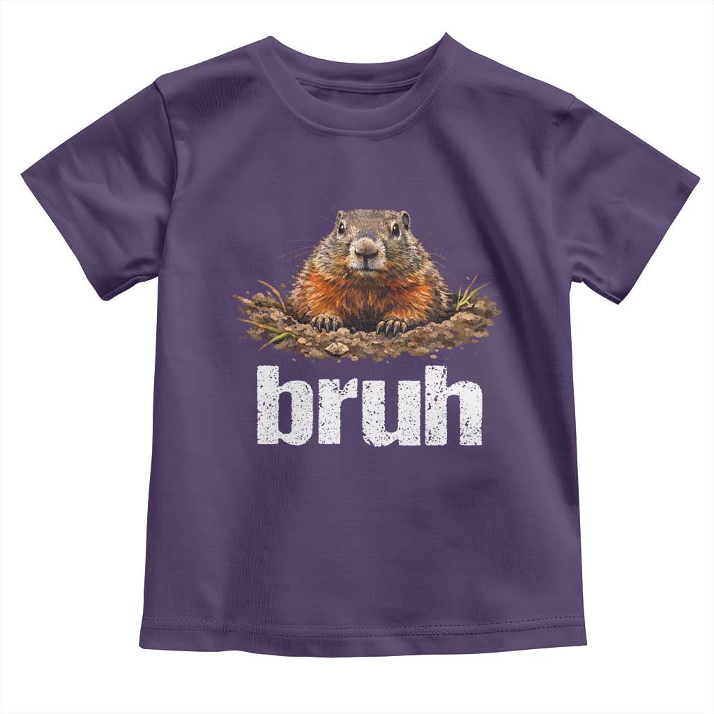Funny Groundhog Toddler T Shirt Ground Hog Meme Lover Bruh Groundhog Day - Wonder Print Shop