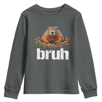 Funny Groundhog Youth Sweatshirt Ground Hog Meme Lover Bruh Groundhog Day - Wonder Print Shop