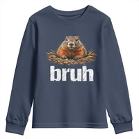 Funny Groundhog Youth Sweatshirt Ground Hog Meme Lover Bruh Groundhog Day - Wonder Print Shop