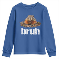 Funny Groundhog Youth Sweatshirt Ground Hog Meme Lover Bruh Groundhog Day - Wonder Print Shop