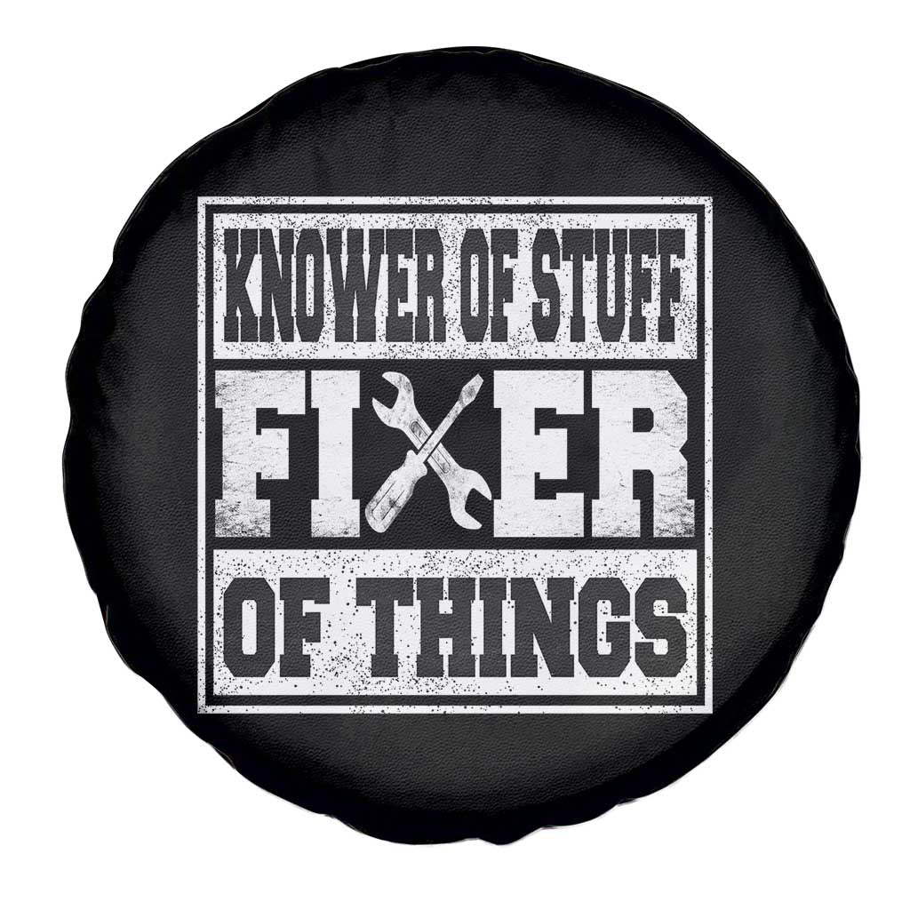 Knower Of Stuff Fixer Of Things Spare Tire Cover Funny Handyman Dad Husband Fathers Day Gift