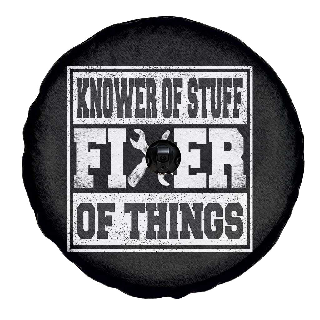Knower Of Stuff Fixer Of Things Spare Tire Cover Funny Handyman Dad Husband Fathers Day Gift
