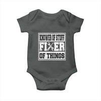 Knower Of Stuff Fixer Of Things Baby Onesie Funny Handyman Dad Husband Fathers Day Gift