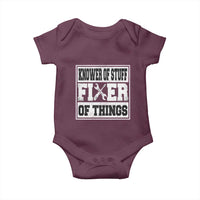 Knower Of Stuff Fixer Of Things Baby Onesie Funny Handyman Dad Husband Fathers Day Gift