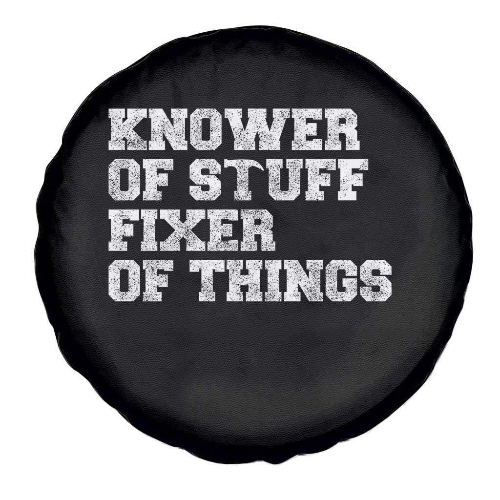 Funny Knower Of Stuff Fixer Of Things Spare Tire Cover Mechanic Engineer Garage