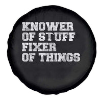 Funny Knower Of Stuff Fixer Of Things Spare Tire Cover Mechanic Engineer Garage
