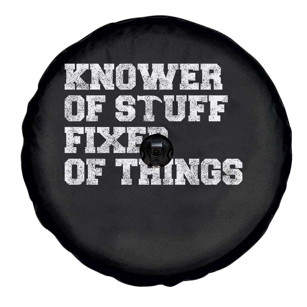 Funny Knower Of Stuff Fixer Of Things Spare Tire Cover Mechanic Engineer Garage