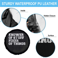Funny Knower Of Stuff Fixer Of Things Spare Tire Cover Mechanic Engineer Garage