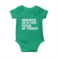 Funny Knower Of Stuff Fixer Of Things Baby Onesie Mechanic Engineer Garage