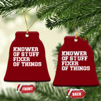 Funny Knower Of Stuff Fixer Of Things Ceramic Ornament Mechanic Engineer Garage