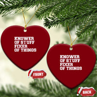 Funny Knower Of Stuff Fixer Of Things Ceramic Ornament Mechanic Engineer Garage
