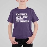 Funny Knower Of Stuff Fixer Of Things T Shirt For Kid Mechanic Engineer Garage