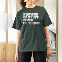 Funny Knower Of Stuff Fixer Of Things T Shirt For Women Mechanic Engineer Garage