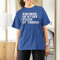 Funny Knower Of Stuff Fixer Of Things T Shirt For Women Mechanic Engineer Garage