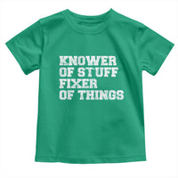 Funny Knower Of Stuff Fixer Of Things Toddler T Shirt Mechanic Engineer Garage