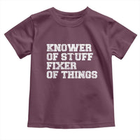 Funny Knower Of Stuff Fixer Of Things Toddler T Shirt Mechanic Engineer Garage