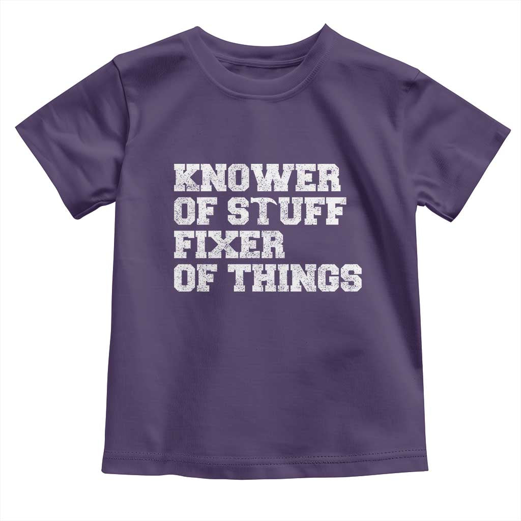 Funny Knower Of Stuff Fixer Of Things Toddler T Shirt Mechanic Engineer Garage