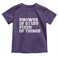 Funny Knower Of Stuff Fixer Of Things Toddler T Shirt Mechanic Engineer Garage