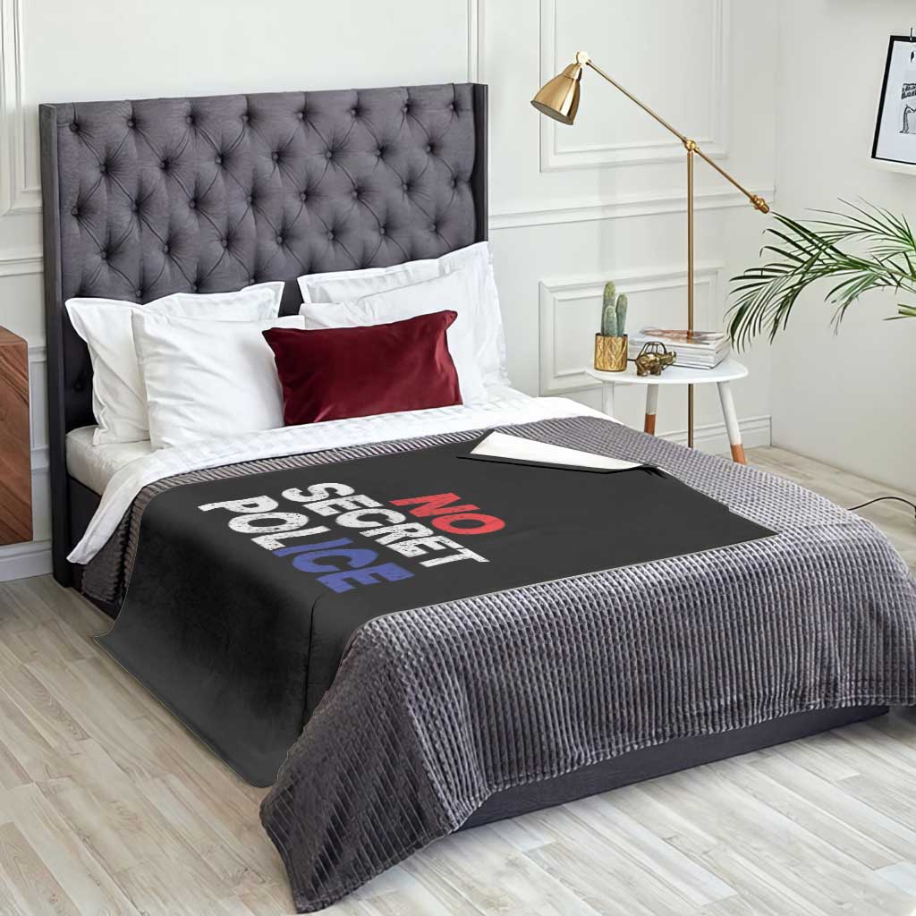 Subtle Abolish Ice Throw Blanket No Secret Police