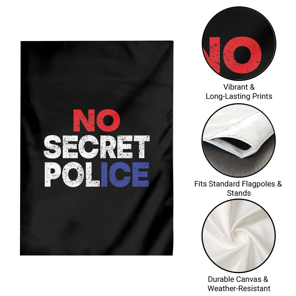 Subtle Abolish Ice Garden Flag No Secret Police
