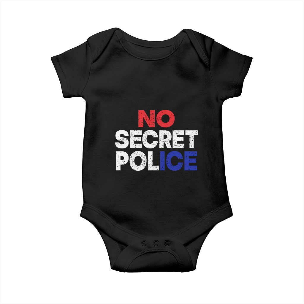 Subtle Abolish Ice Baby Onesie No Secret Police