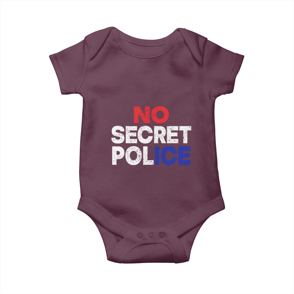 Subtle Abolish Ice Baby Onesie No Secret Police